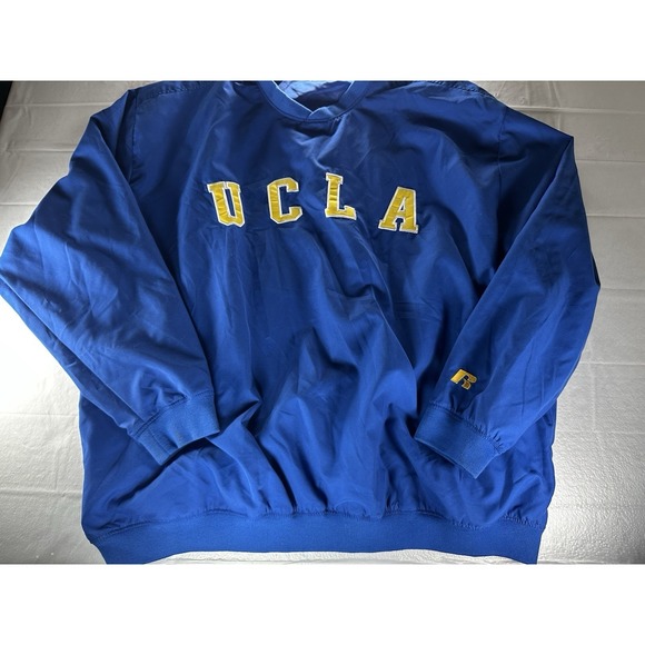 Russell Athletic UCLA Pullover Windbreaker Jacket Mens 5XL Blue Yellow Pullover - Picture 10 of 10